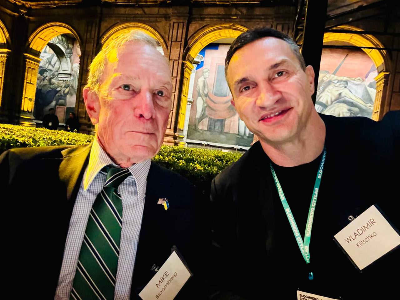 Partnering for resilience: Wladimir Klitschko meets with Mike Bloomberg at the Bloomberg CityLab conference